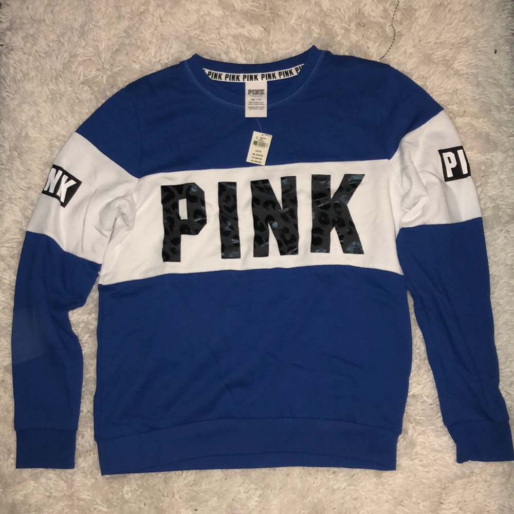 Blue and White Sweater